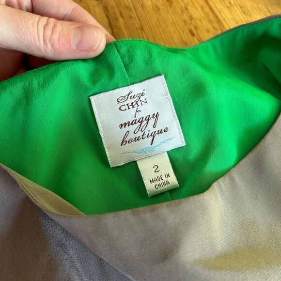 NWT Suzi‎ Chin for Maggy Boutique 2 Colorblock Sleeveless Dress - Flawed - Picture 5 of 12